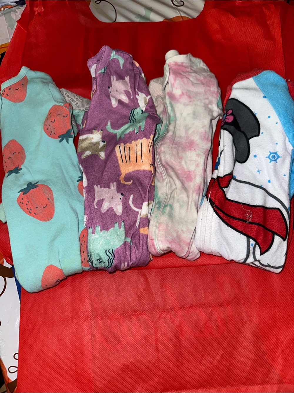 Carter's Girls' One-Piece Footie Pajamas - Teal, Purple, Pink, White